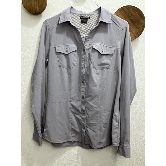 Exofficio Tops - ExOfficio Women's Travel Shirt Small Gray Long Sleeve Button‎ Up Hiking Outdoor